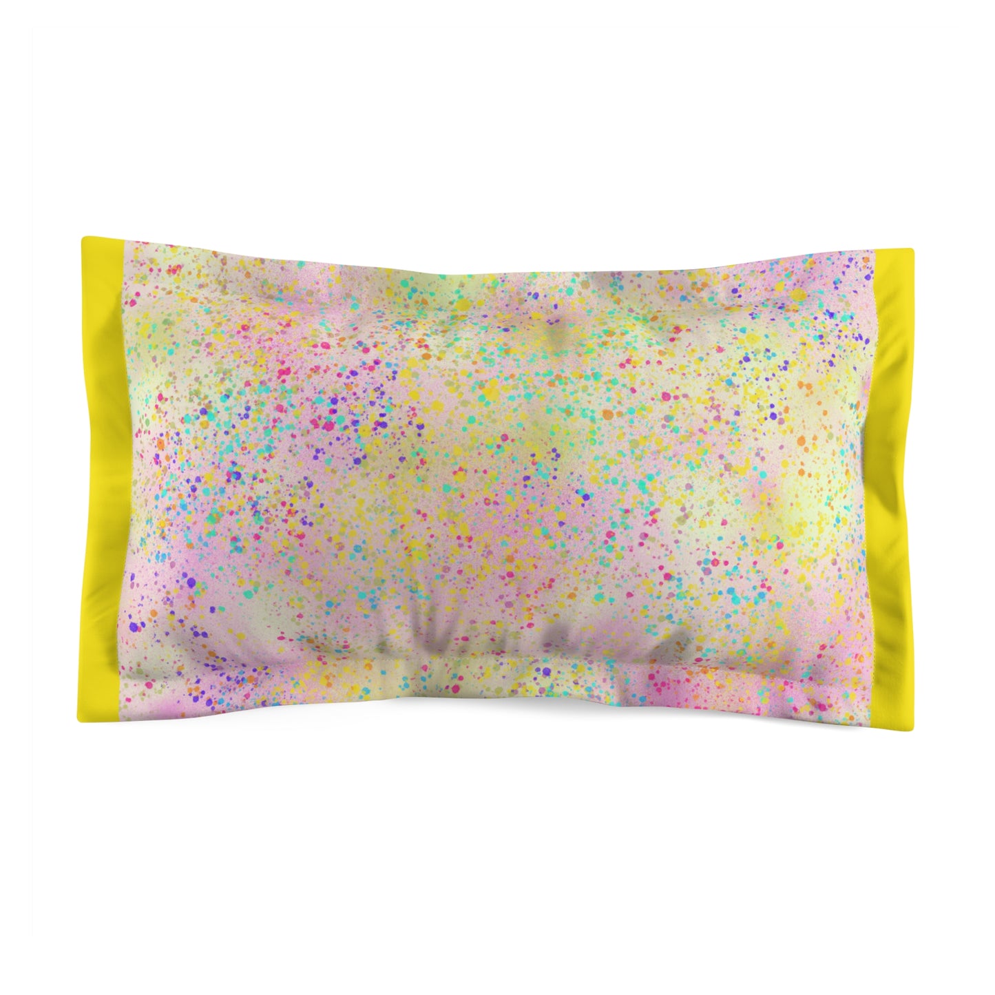 Colorful Confetti Microfiber Pillow Sham - Bright & Cheerful Bedding Decor