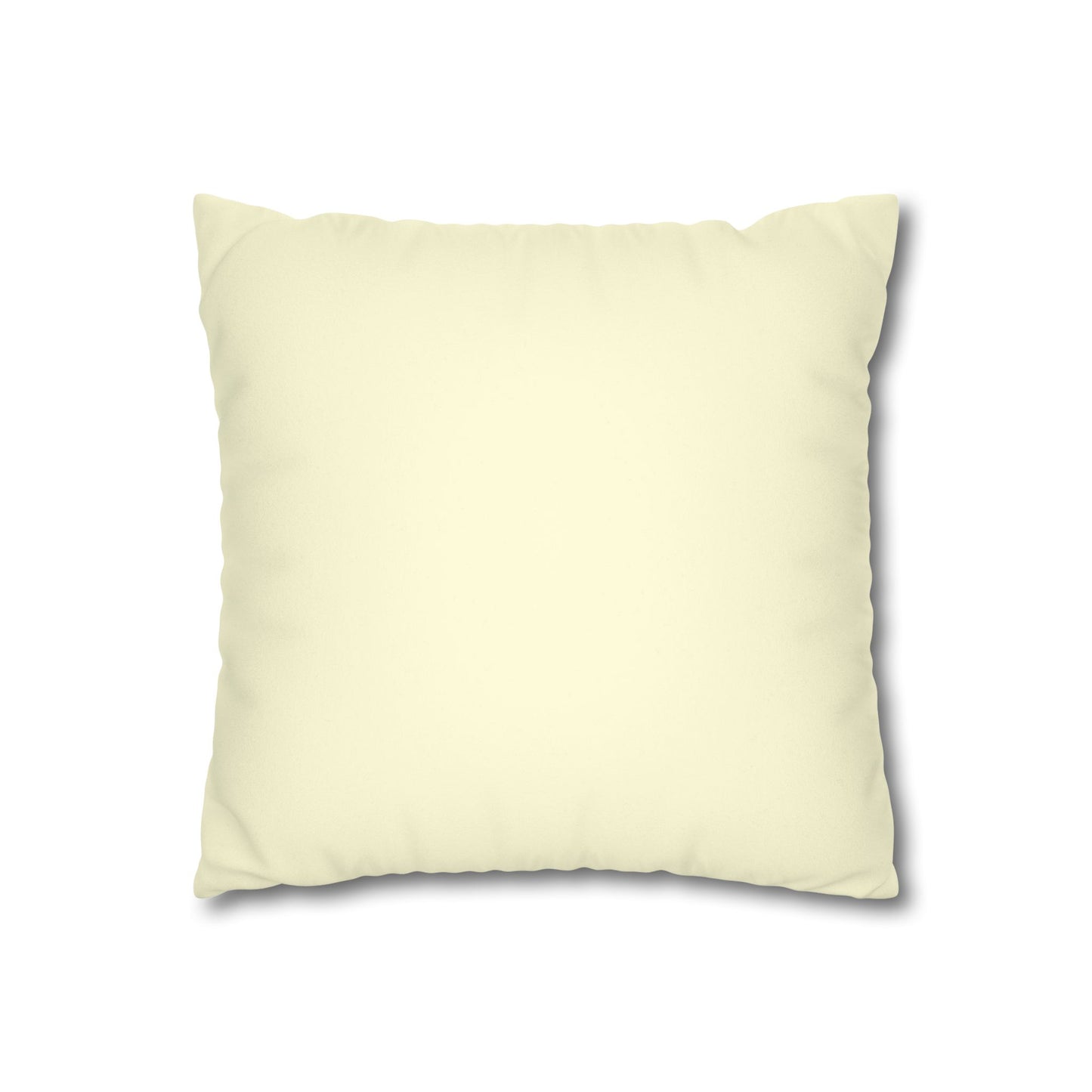 Douceur Faux Suede Pillowcase - Light yellow back
