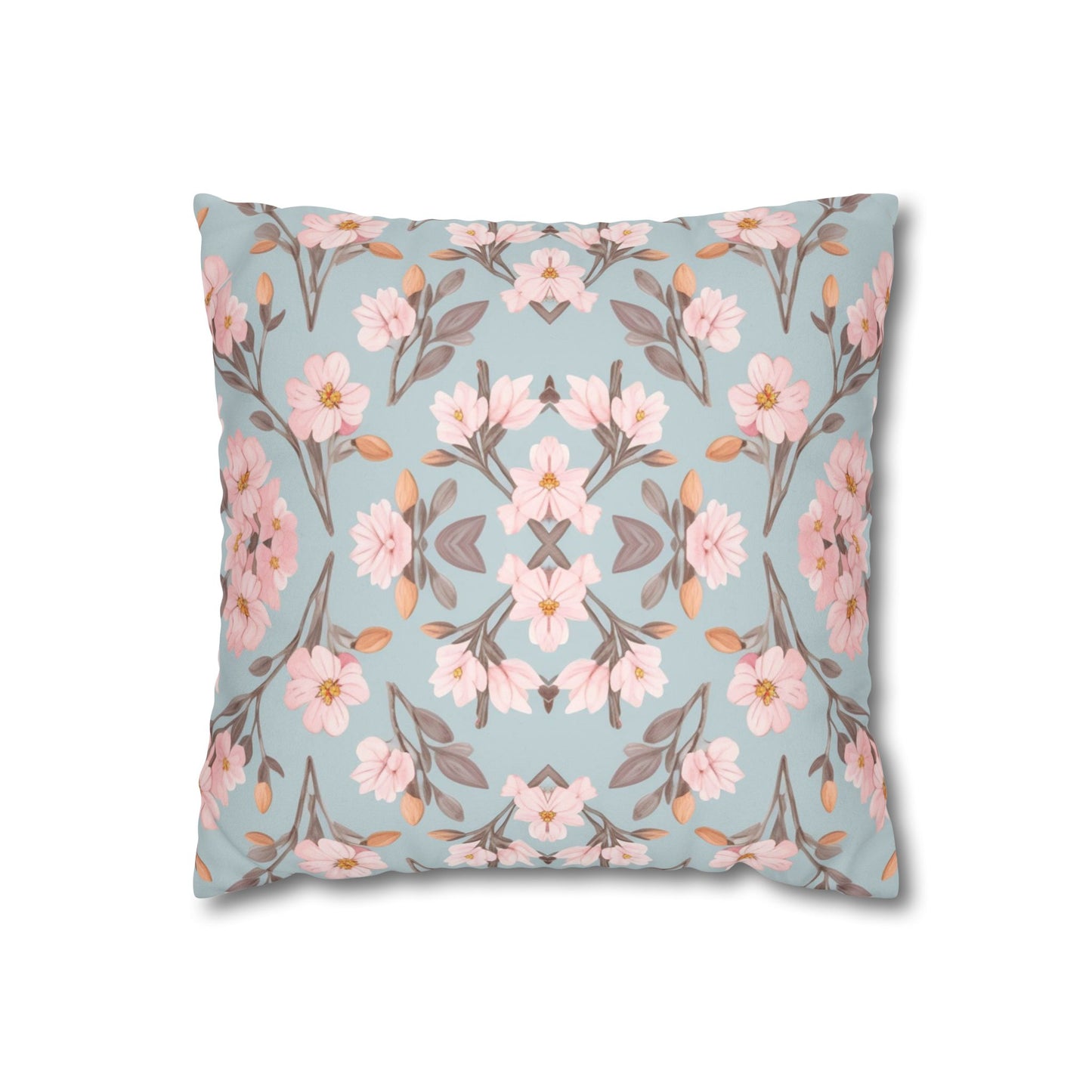 Douceur Faux Suede Pillowcase - Light pink back