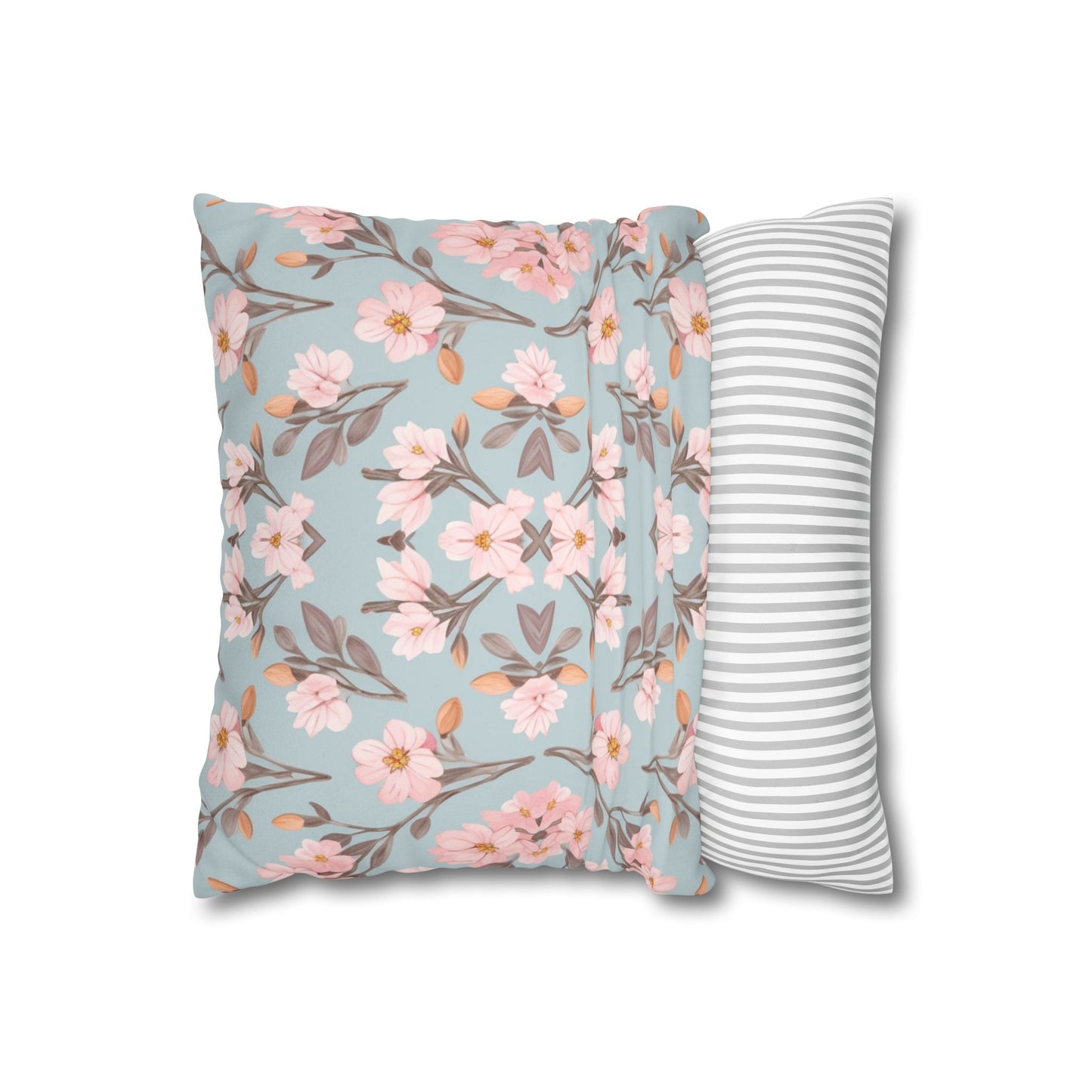 Douceur Faux Suede Pillowcase - Light pink back