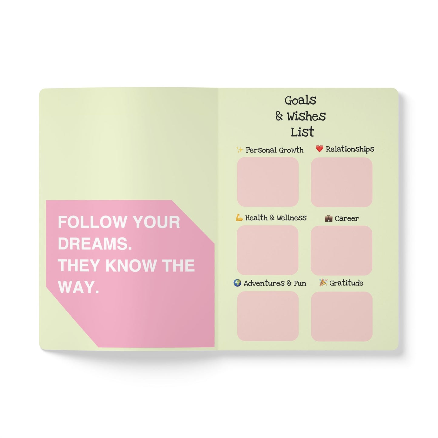 Inspirational Softcover Journal - 'Your Dreams Are Worth Living' - Pomme Verte Collection