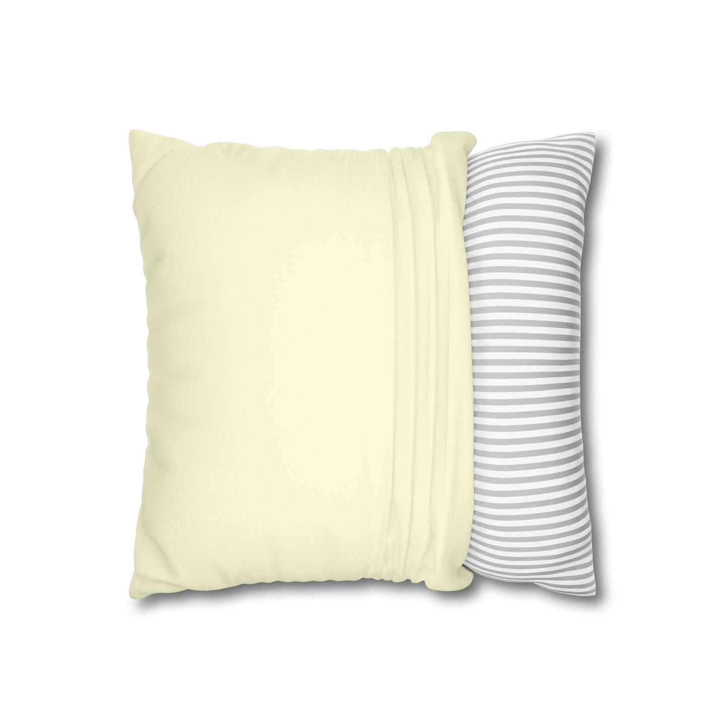 Douceur Faux Suede Pillowcase - Light yellow back