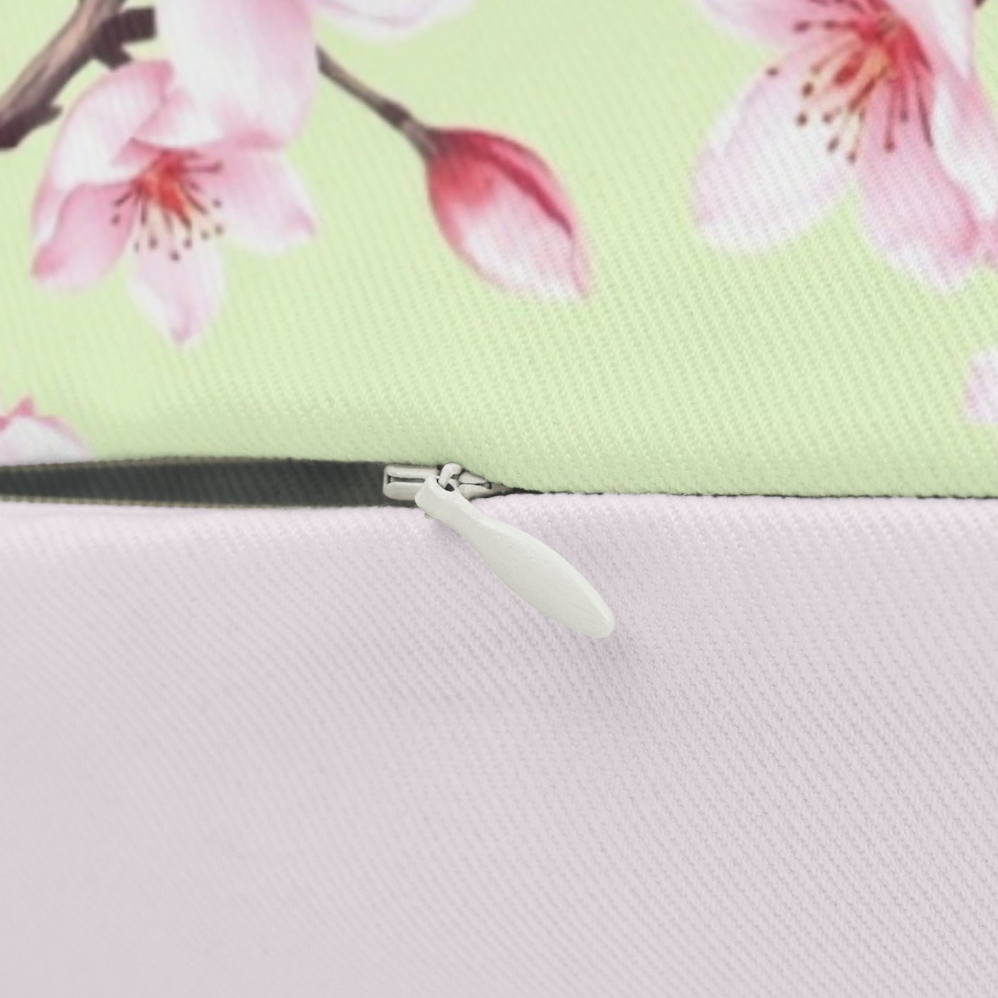 Lumbar Pillow - Double-sided design with pastel pink, Pomme verte Collection