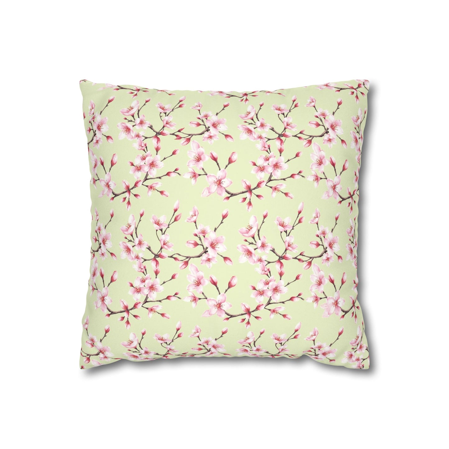 Floral Faux Suede Pillowcase - Pomme Verte Collection