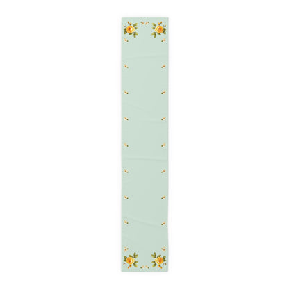 Renaissance_Elegant Floral Table Runner - Cotton/Poly Blend for Dining & Special Occasions