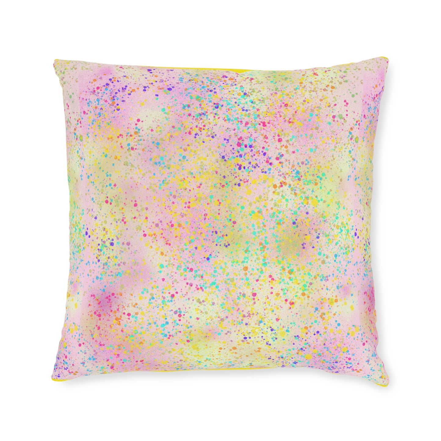 Pastel Glitter Square Pillow - Colorful Home Decor