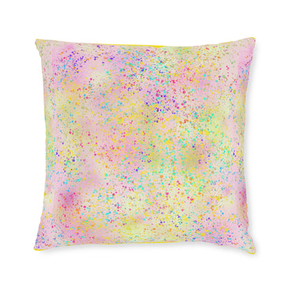 Pastel Glitter Square Pillow - Colorful Home Decor