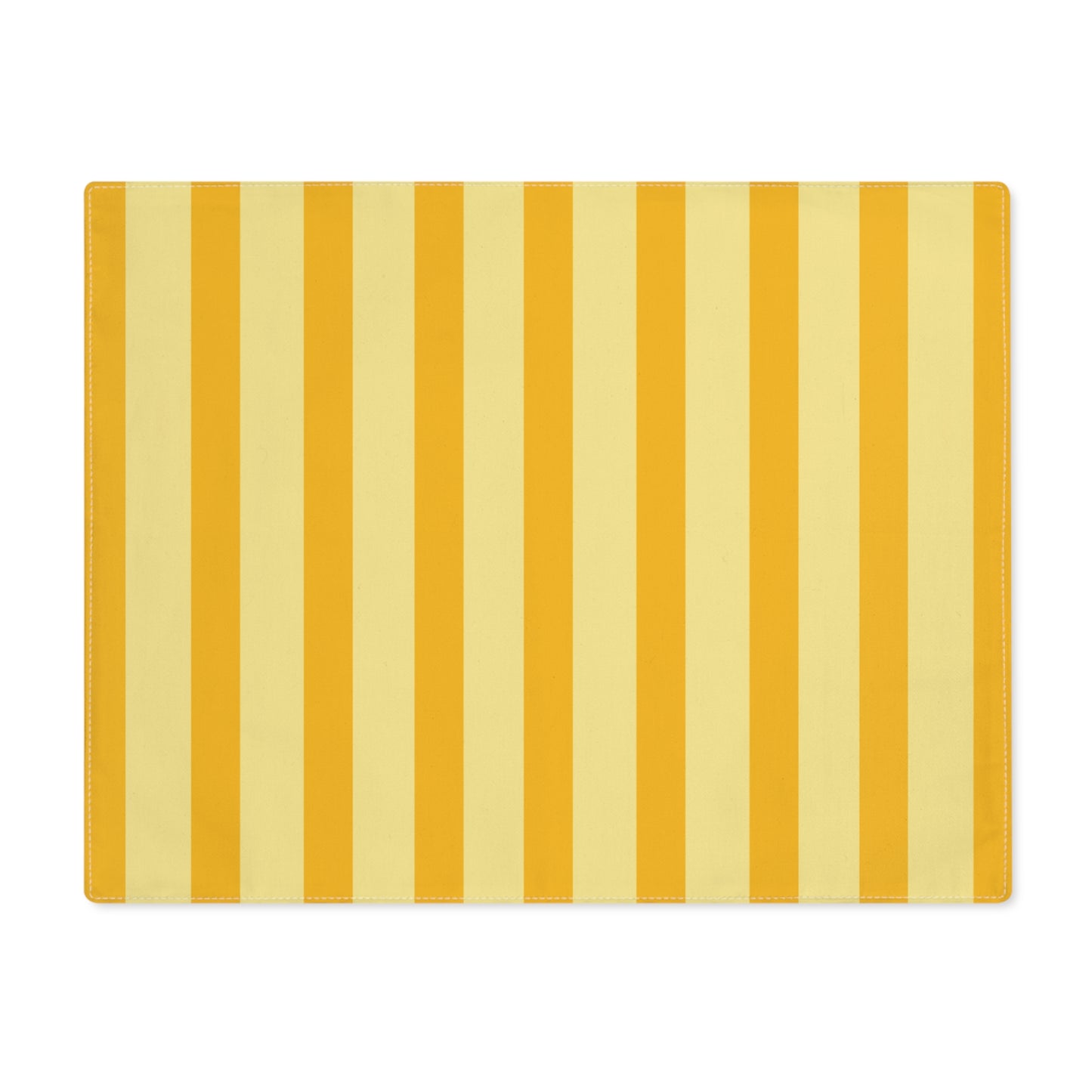 Sunny Yellow Striped Placemat - Vibrant Kitchen Table Decor
