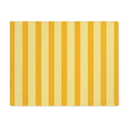 Sunny Yellow Striped Placemat - Vibrant Kitchen Table Decor