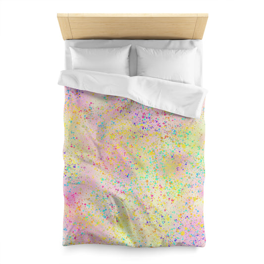 Colorful Confetti Microfiber Duvet Cover - Vibrant Bedding for Celebrations