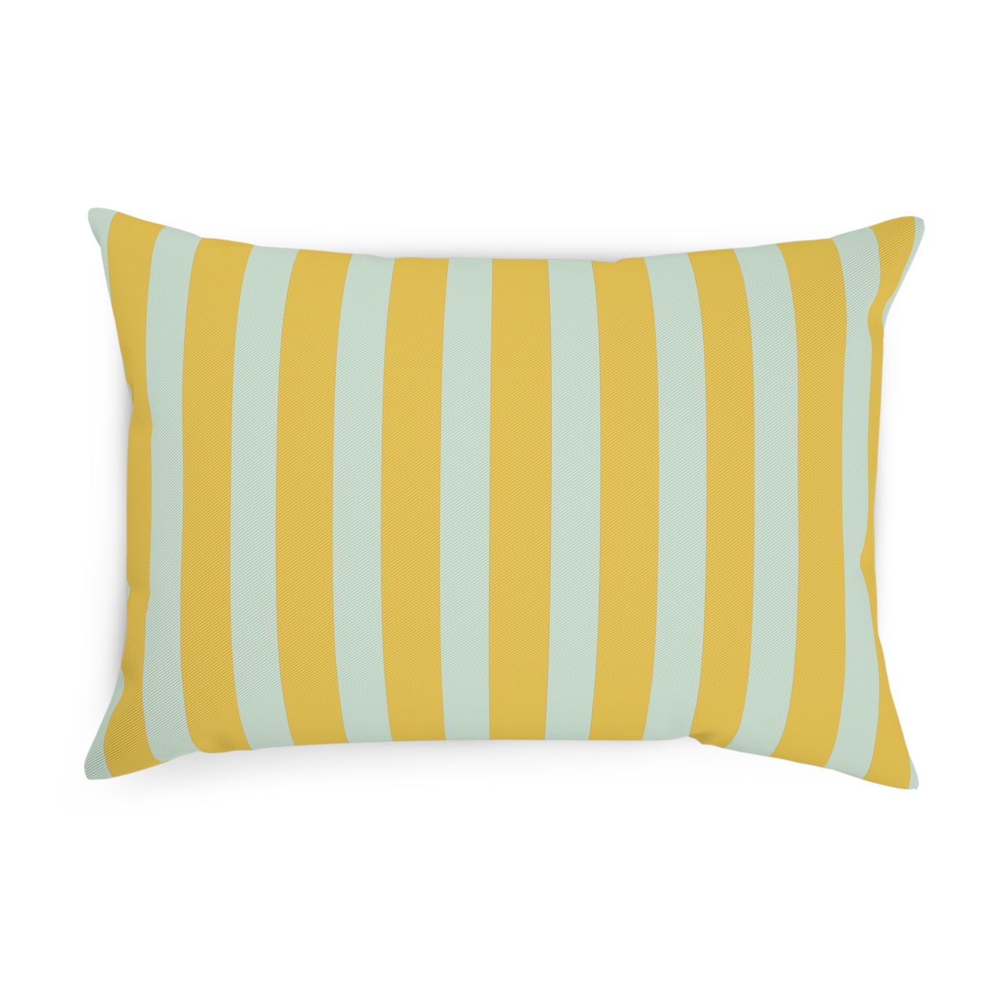 Renaissance Bright Yellow and blue stripes Cushion
