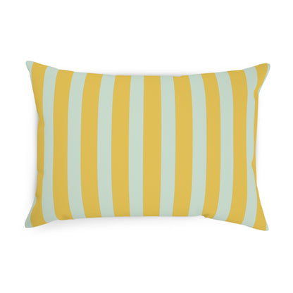 Renaissance Bright Yellow and blue stripes Cushion