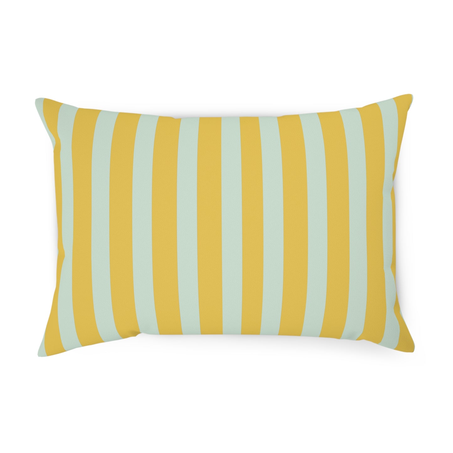 Renaissance Bright Yellow and blue stripes Cushion