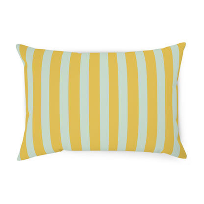 Renaissance Bright Yellow and blue stripes Cushion
