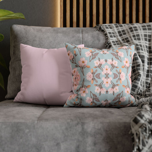 Douceur Faux Suede Pillowcase - Light pink back