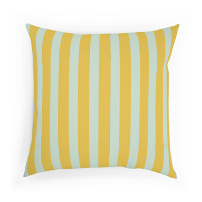 Renaissance Bright Yellow and blue stripes Cushion