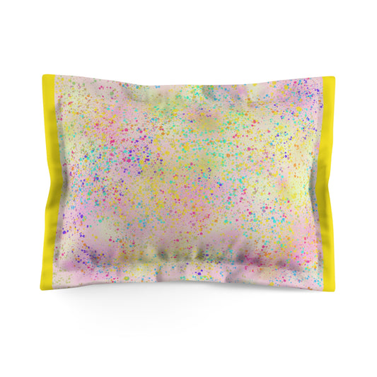 Colorful Confetti Microfiber Pillow Sham - Bright & Cheerful Bedding Decor