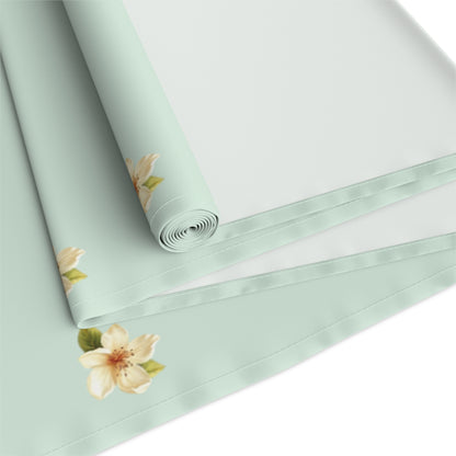 Renaissance_Elegant Floral Table Runner - Cotton/Poly Blend for Dining & Special Occasions