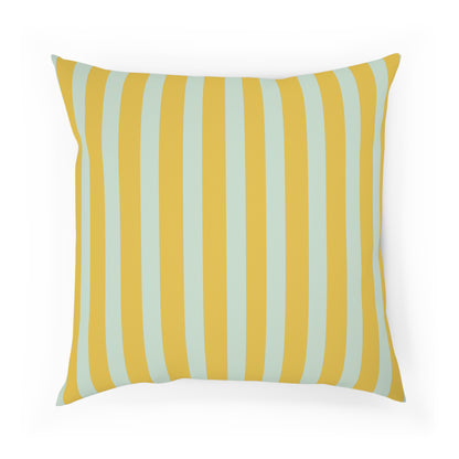 Renaissance Bright Yellow and blue stripes Cushion