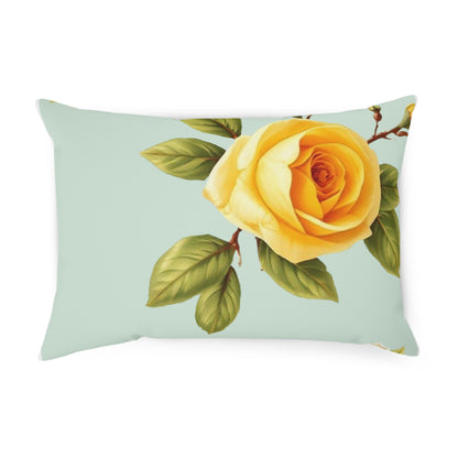 Renaissance Bright Yellow Rose Decorative Cushion