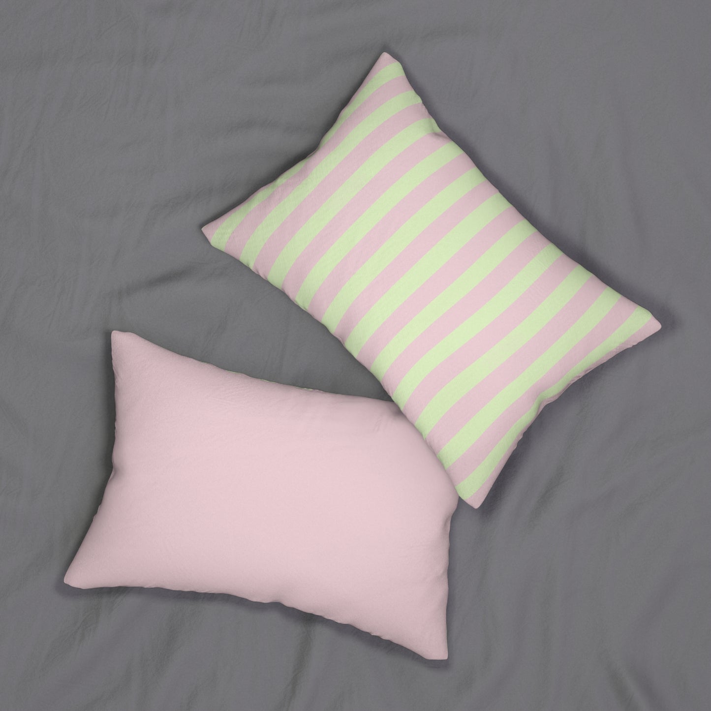 Pastel Striped Lumbar Pillow - Cozy Home Decor