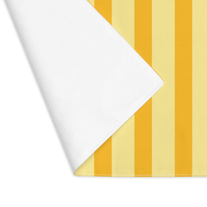 Sunny Yellow Striped Placemat - Vibrant Kitchen Table Decor