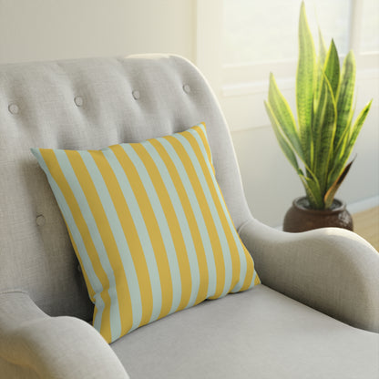 Renaissance Bright Yellow and blue stripes Cushion