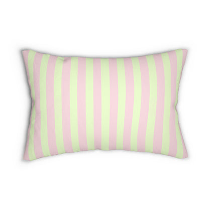 Pastel Striped Lumbar Pillow - Cozy Home Decor