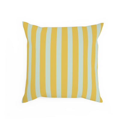 Renaissance Bright Yellow and blue stripes Cushion
