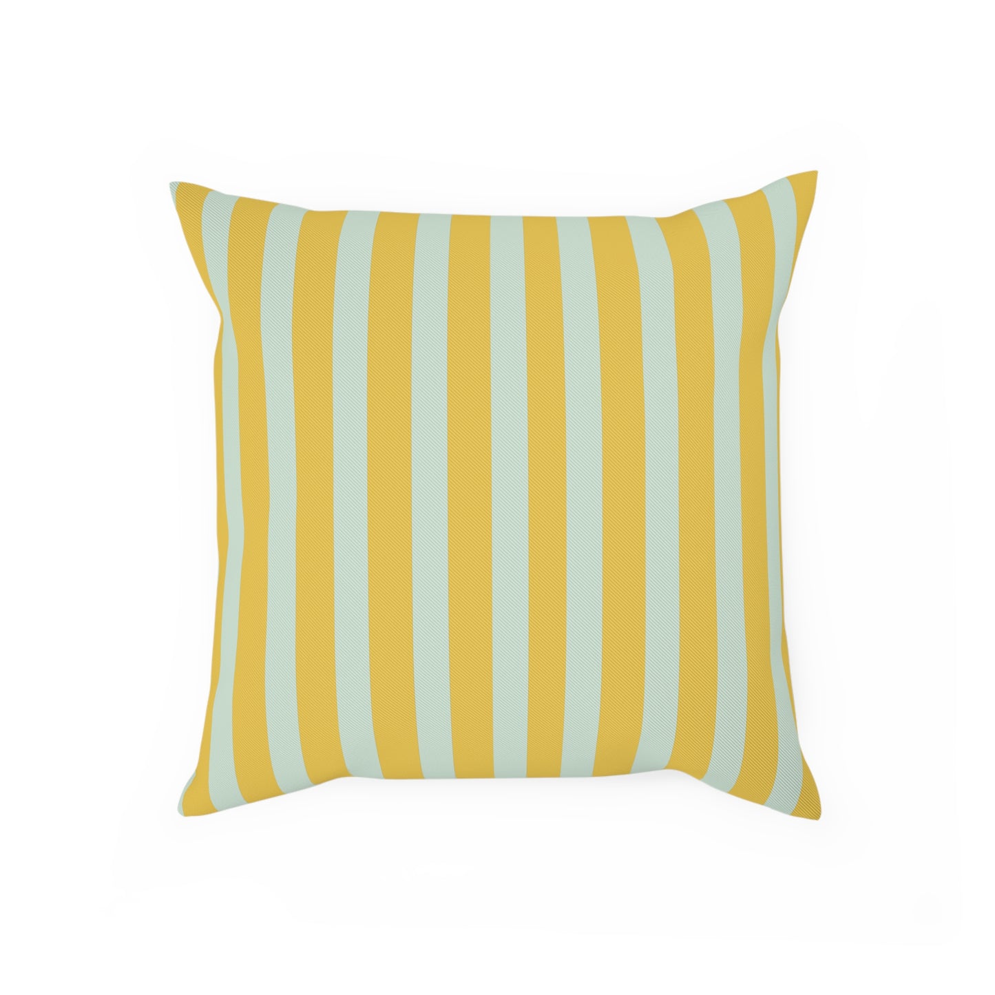 Renaissance Bright Yellow and blue stripes Cushion