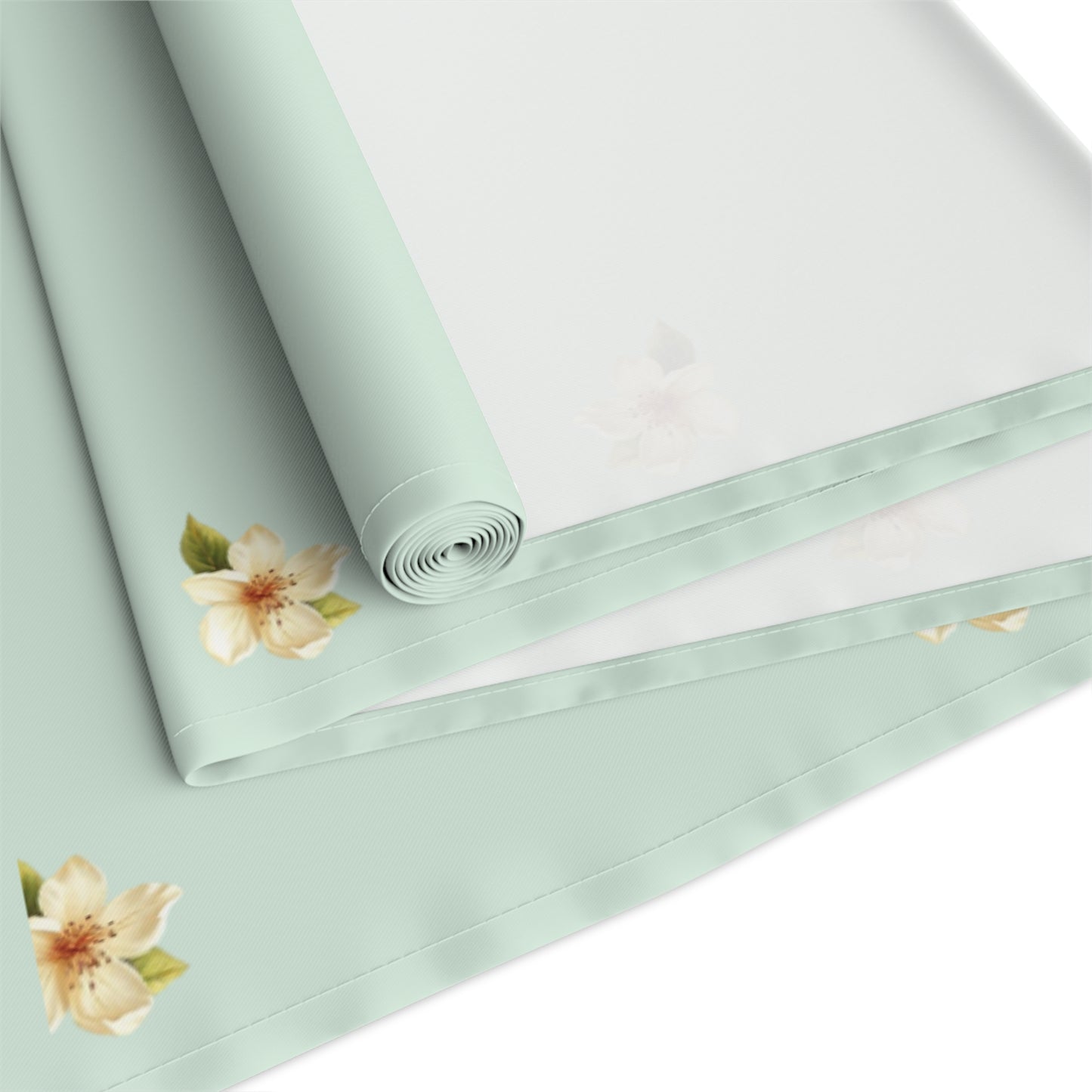 Renaissance_Elegant Floral Table Runner - Cotton/Poly Blend for Dining & Special Occasions