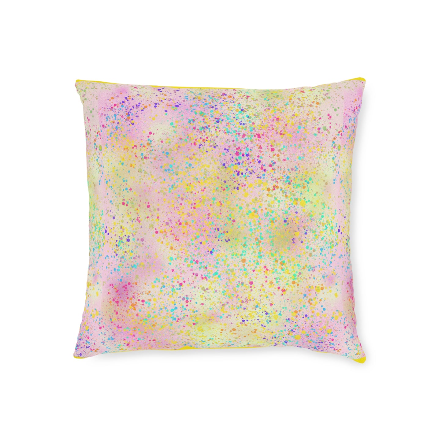 Pastel Glitter Square Pillow - Colorful Home Decor